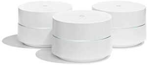 Google WiFi System, 3-Pack - Router Replacement for Whole Home Coverage (NLS-1304-25) (Renewed)