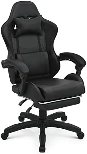 MoNiBloom Gaming Chair with Footrest Hig...