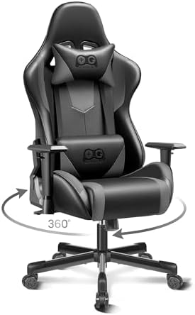 Gaming Chair, High Back Computer Leather...