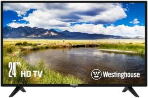 Westinghouse 24 Inch TV, 720p HD LED Small Flat Screen TV with HDMI, USB, VGA, & V-Chip Parental Controls, Non-Smart TV or Monitor for Home, Kitchen, RV Camper, or Office (2022 Model)