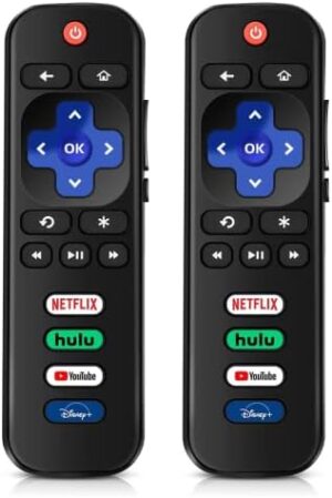 (Pack of 2) Replaced Remote Control for TCL Roku/Hisense Roku/Onn Roku/Sharp Roku/Element Roku Westinghouse Roku/Philips Roku/Jvc Roku/Insignia Roku/RCA Roku Series Smart TVs