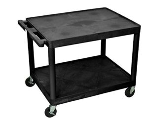 LUXOR LP27-B 27"H AV Cart - Two Shelves