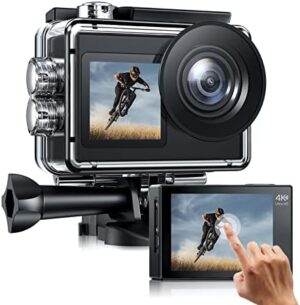 CAMWORLD Action Camera 4K 20MP Dual Scre...