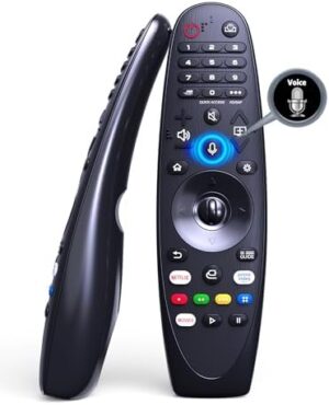 Magic Replacement for LG TV Remote with Voice and Pointer Function，AKB75855501 and MR20GA for LG Smart TV Remote（OLED/NANOCELL/ 4K UHD Models with Netflix and Prime Video Hot Keys,Google/Alexa