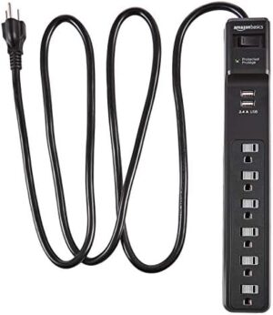 Amazon Basics Rectangular 6-Outlet Surge...