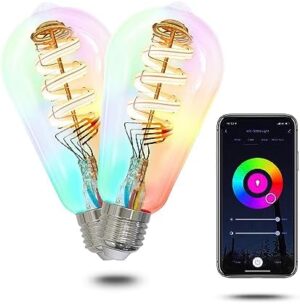 MOES Smart ST64 Edison LED Light Bulbs, ...