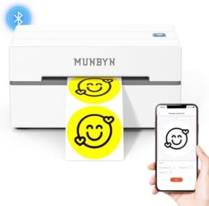 MUNBYN Bluetooth Thermal Label Printer, ...