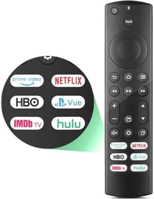 Universal Remote Fit for All Insignia Smart TVs/fit for Toshiba Smart TVs with 6 Hot Keys Netflix, Prime Video, ImdbTV, Hulu and More. (No Programming or Setup Required)