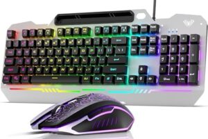 AULA Gaming Keyboard, 104 Keys Gaming Ke...