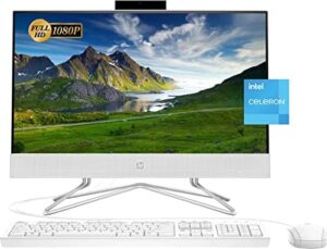 HP 2022 Newest All-in-One Desktop, 21.5" FHD Display, Intel Celeron J4025 Processor, 16GB RAM, 1TB PCIe SSD, Webcam, HDMI, RJ-45, Wired Keyboard&Mouse...