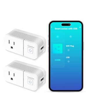 GreenSun WiFi Smart Plug, USB Socket Sma...