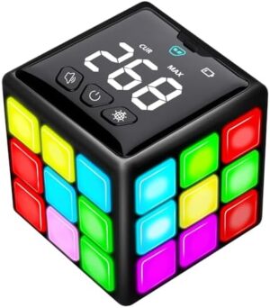 Xinbeiya Rechargeable Game Handheld Cube, 15 Fun Brain & Memory Game with Score Screen, Cool Toys for Kids, Christmas Birthday Gifts for Boys Girls Ag...