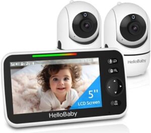 HelloBaby Upgrade 5’’ Baby Monitor with ...