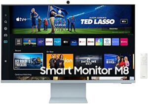 SAMSUNG 32-in M8 Smart Blue UHD Monitor w Smart TV Apps (2023) LS32CM80BUNXZA (Renewed)