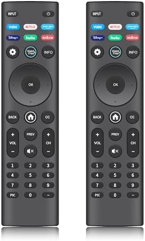 Replacement Remote for VIZIO All LED LCD HD 4K UHD HDR Smartcast 3D Smart TVs 2 Pack XRT140 Universal Remote Control XRT136 Replace for Vizio-Smart-TV-Remote for Vizio TV(D/E/M/P/PX/V/OLED-Series)