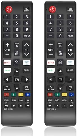 ZYK 2 Pack Universal Remote Control for Samsung-TV-Remote Replacement Smart TV Remote for All Samsung LCD LED HDTV 3D 4K Crystal UHD Newest BN59-01315A Replaced Remote with Netflix Prime Video Hulu