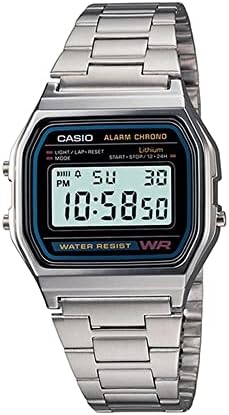 Casio Men's A158WA-1DF Stainless Steel D...