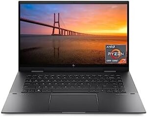 HP ENVY x360 Convertible 15-inch Laptop, AMD Ryzen 7 5825U processor, AMD Radeon Graphics, 8 GB RAM, 512 GB SSD, Windows 11 Home (15-eu1026nr, Nightfa...