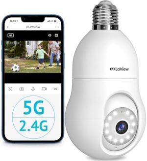 LaView 4MP Bulb Security Camera 5G& 2.4G...