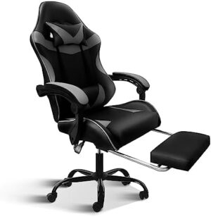 YSSOA Gaming Chair with Footrest, Big an...