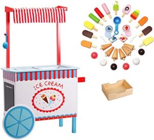 Ice Cream Cart Kids Pretend Play Stand- ...