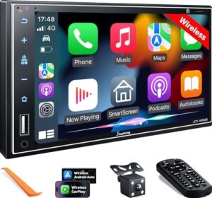 SJoyBring Upgrade Wireless Double Din Ca...