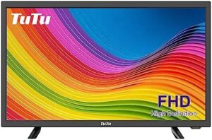 TuTu 22-inch TV,60Hz 1080P FHD LED Television and Monitor with Dolby Audio for Home or Office 22in Flat-Screen TV with HDMI,USB,VGA,RCA(2023 Model)