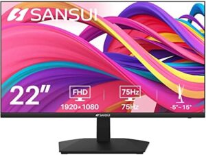 SANSUI Monitor 22 inch 1080p FHD 75Hz Co...