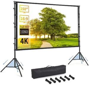 Portable Projector Screen with Stand, 15...