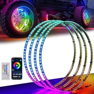 Ehaho 17" Wheel Lights, Brighter RGB Dre...