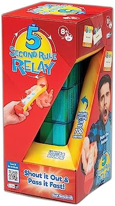 5 Second Rule Relay - Family Party Game - Electronic Relay Baton - Shout It Out & Pass It Fast! - for 2 or More Players, for Kids Ages 8 and Up