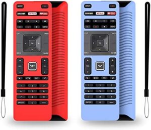 [2-Pack] Cover for Vizio XRT122 Smart TV Remote,WQNIDE Protective Soft Silicone Shockproof Anti Slip Anti Lost Compatible with Vizio XRT122 LCD LED TV Remote with Lanyard