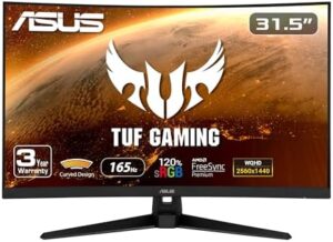 ASUS TUF Gaming 32" 1440P HDR Curved Mon...