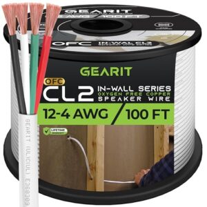 GearIT 12/4 Speaker Wire (100 Feet) 12AW...