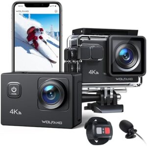 WOLFANG GA100 Action Camera 4K 20MP Wate...