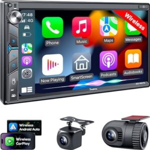 SJoyBring Upgrade Wireless Double Din Ca...