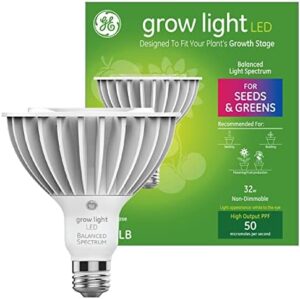 GE Grow LED Light Bulb for Plants Seeds and Greens with Balanced Light Spectrum, PAR38 Floodlight (1 Pack)