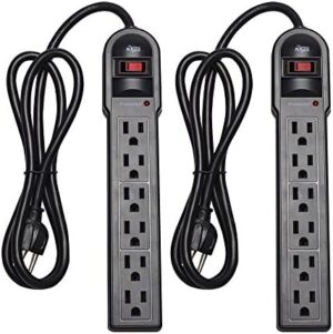 KMC 6-Outlet Surge Protector Power Strip...