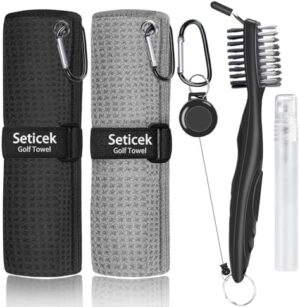 Seticek 2 Pack Golf Towel (16" X 16") wi...