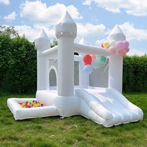 White Bounce House, Castle Theme Kids In...