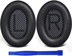 SoloWIT Replacement Earpads Cushions for Bose QuietComfort 35 (QC35) & Quiet Comfort 35 II (QC35 ii) Headphones, Ear Pads with Softer Leather, Noise I...