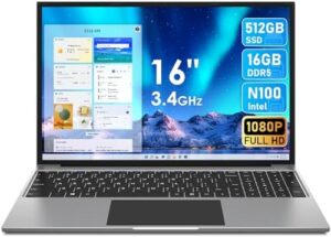 jumper 16 Inch Laptop, 16GB DDR5 RAM, 51...