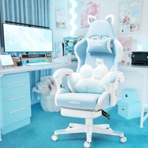 Vigosit Cute Gaming Chair with Cat Paw L...