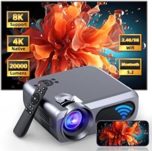 Projector with WiFi and Bluetooth,Native...