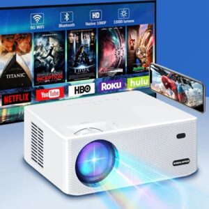 Projector With WiFi and Bluetooth 5G, VI...