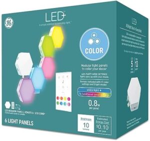 GE LED+ Color Changing LED Hexagon Tile ...