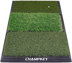 CHAMPKEY Professional Tri-Turf Golf Hitt...